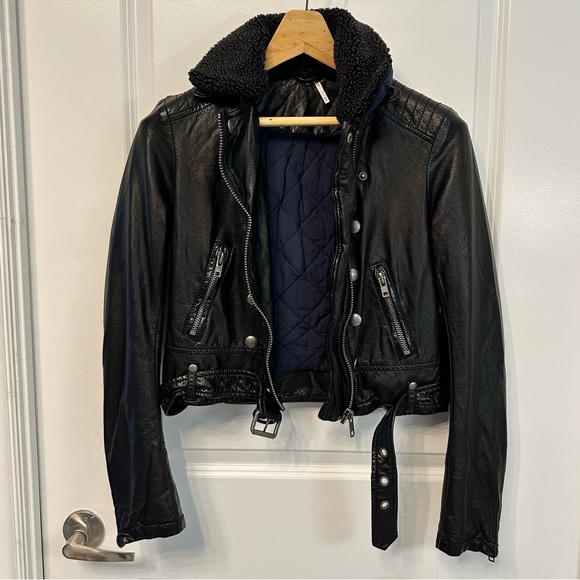 Free People Asheville Vegan Leather Jacket XS - Picture 2 of 9
